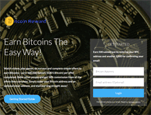 Tablet Screenshot of bitcoinreward.net